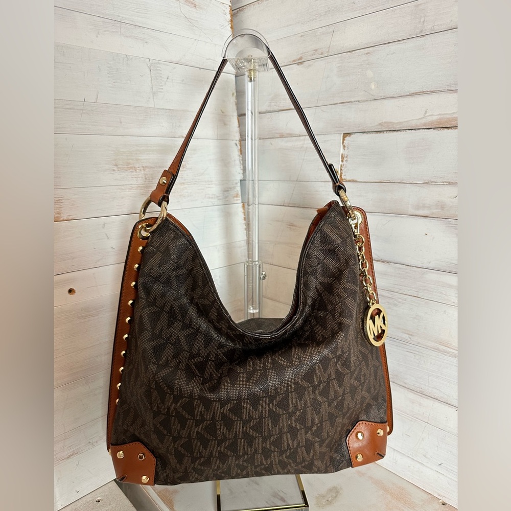 Michael Kors Serena Large Shoulder Bag, Signature Brown